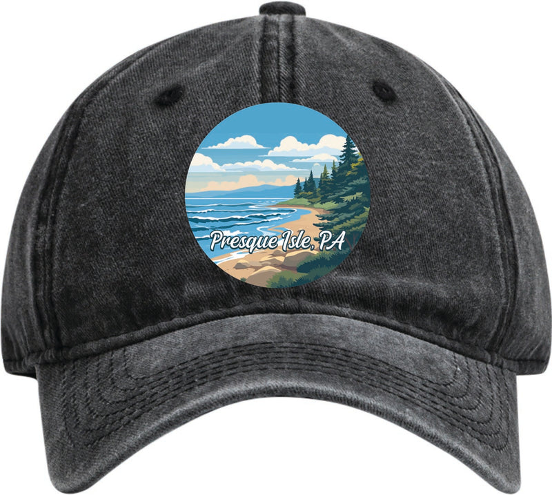 Presque Isle Pennsylvania Dad Hat – Unisex Soft Baseball Cap Black