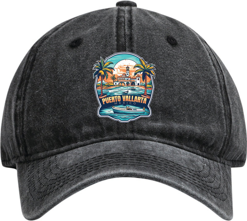Puerto Vallarta Mexico Dad Hat – Unisex Soft Baseball Cap Black