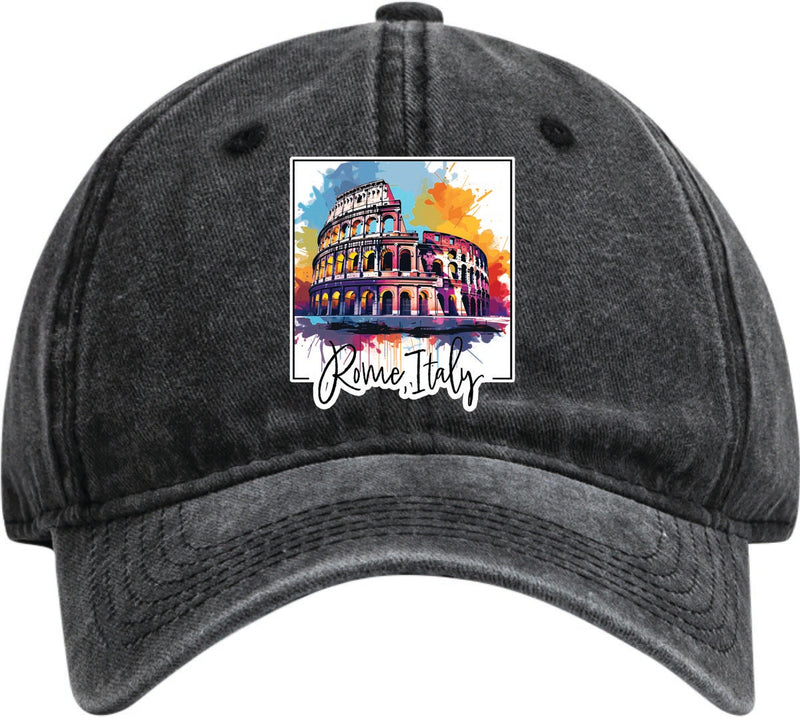 Rome Italy Dad Hat – Unisex Soft Baseball Cap Black