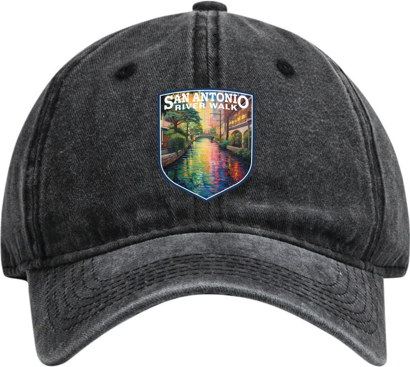 San Antonio Texas Dad Hat – Unisex Soft Baseball Cap Black