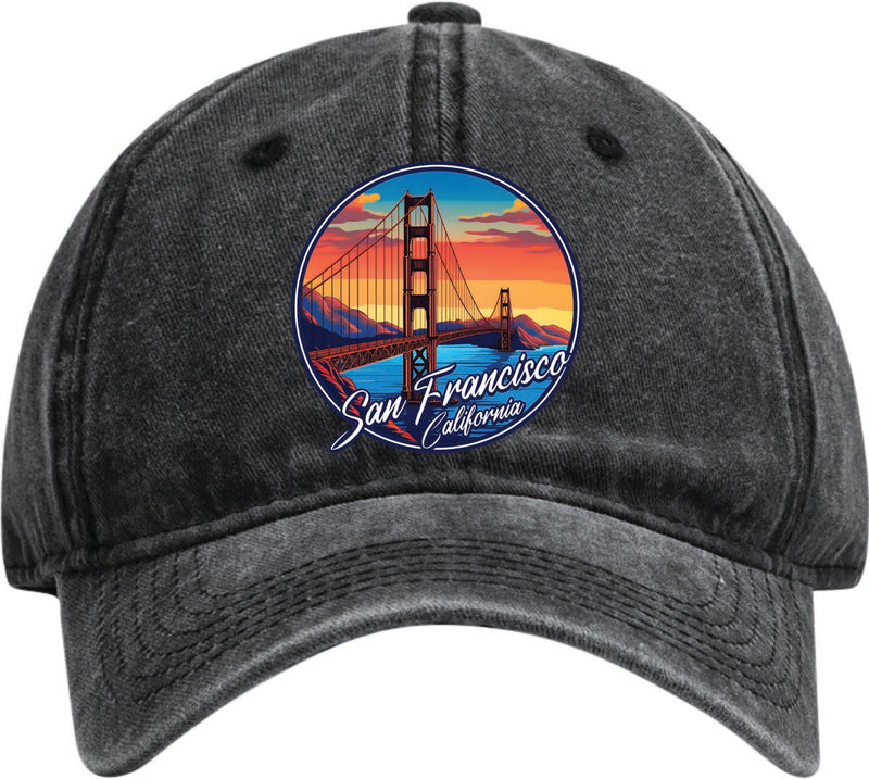 San Francisco California Dad Hat – Unisex Soft Baseball Cap Black