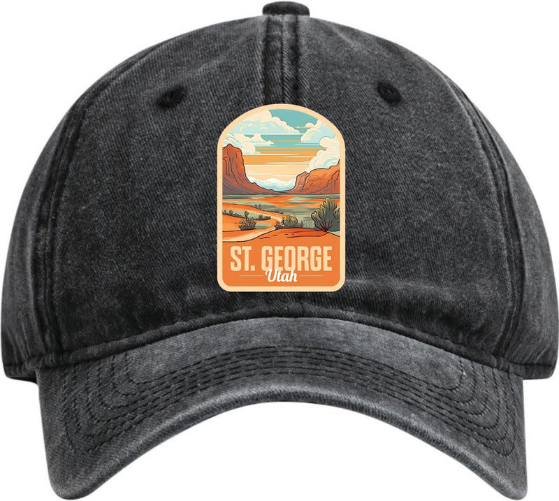 St. George Utah Dad Hat – Unisex Soft Baseball Cap Black