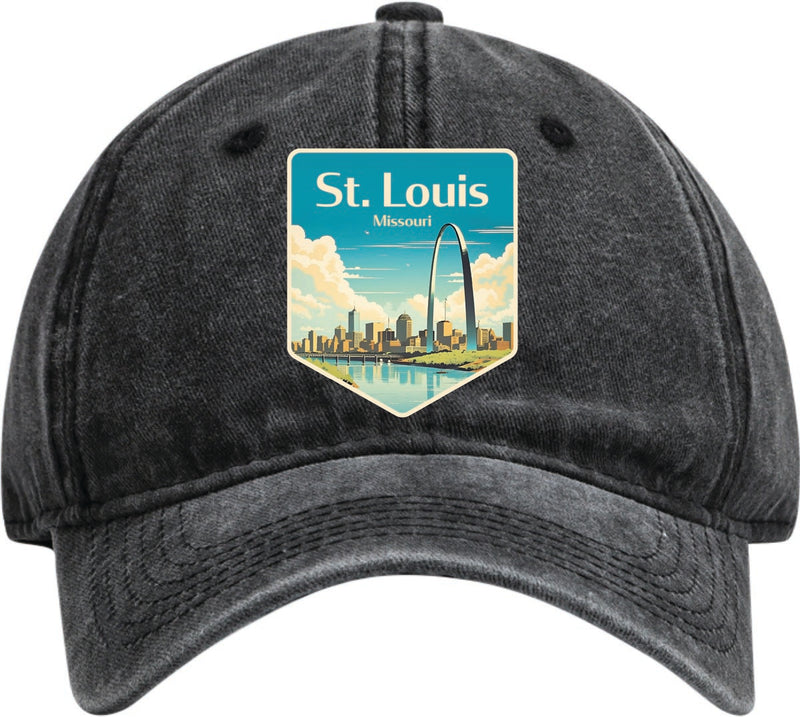 St. Louis Missouri Dad Hat – Unisex Soft Baseball Cap Black
