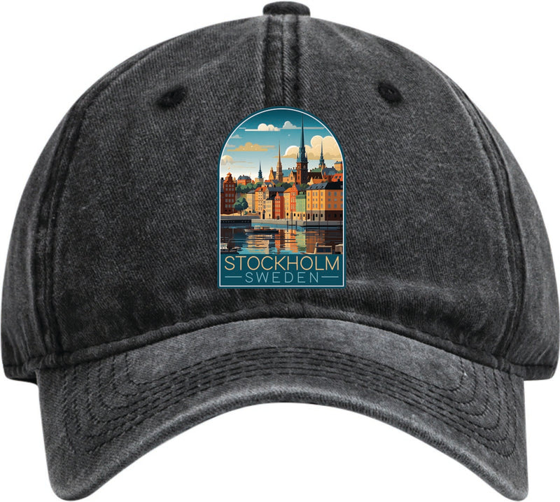 Stockholm Sweden Dad Hat – Unisex Soft Baseball Cap Black