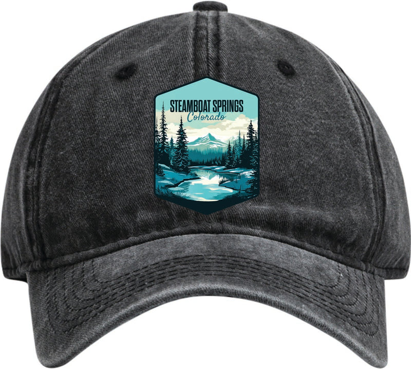 Steamboat Springs Colorado Dad Hat – Unisex Soft Baseball Cap Black