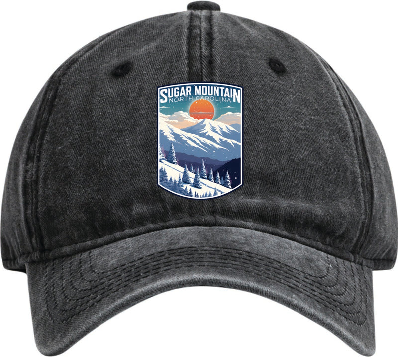 Sugar Mountain North Carolina Dad Hat – Unisex Soft Baseball Cap Black