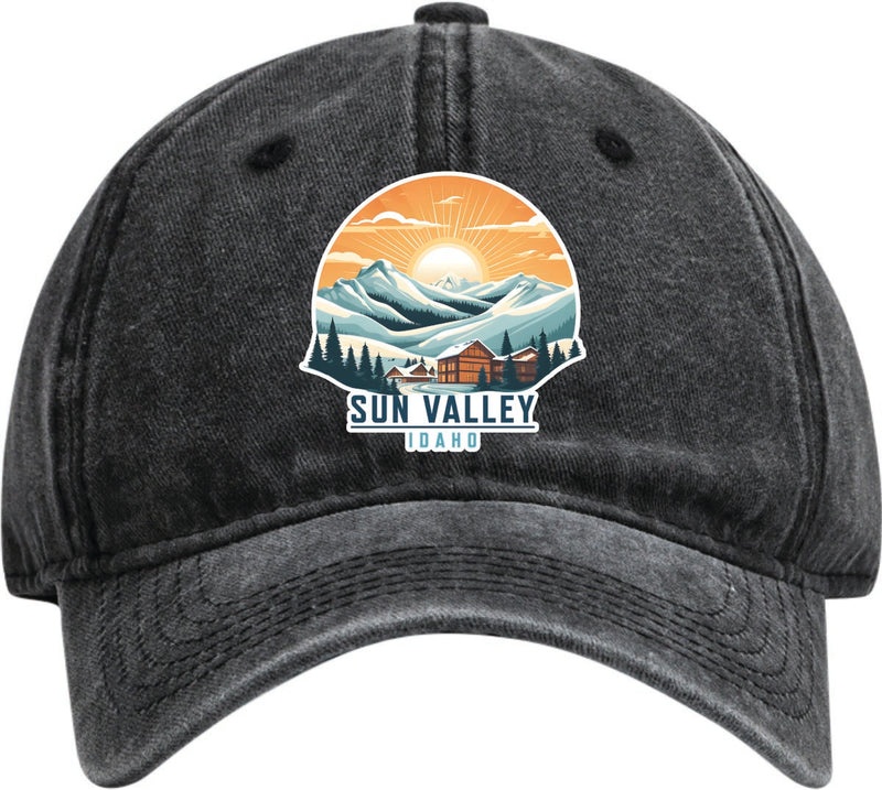 Sun Valley Idaho Dad Hat – Unisex Soft Baseball Cap Black