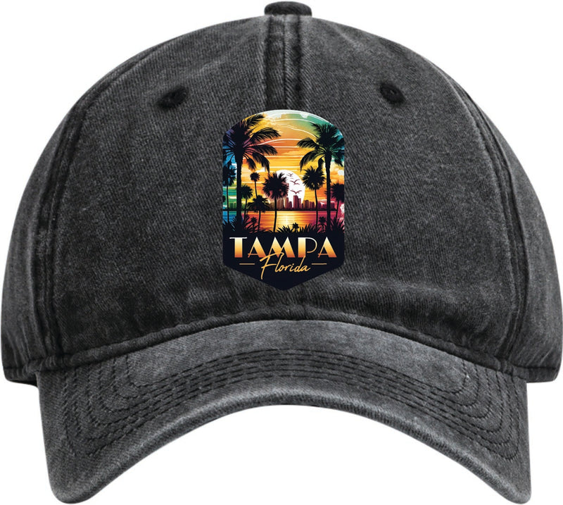Tampa Florida Dad Hat – Unisex Soft Baseball Cap Black