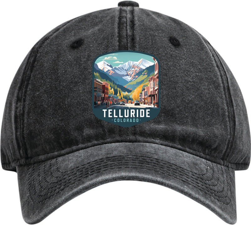 Telluride Colorado Dad Hat – Unisex Soft Baseball Cap Black