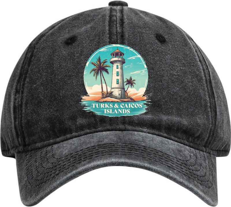Turks and Caicos Island Dad Hat – Unisex Soft Baseball Cap Black