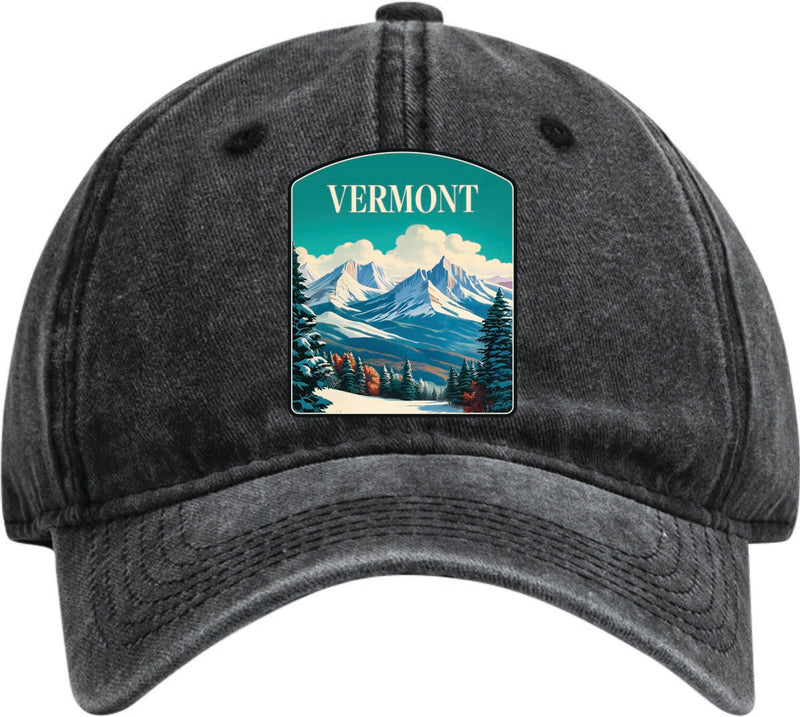 Vermont Dad Hat – Unisex Soft Baseball Cap Black