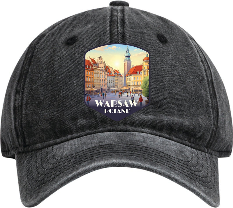 Warsaw Poland Dad Hat – Unisex Soft Baseball Cap Black