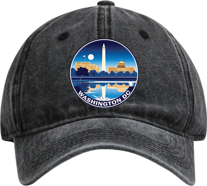 Washington DC Dad Hat – Unisex Soft Baseball Cap Black