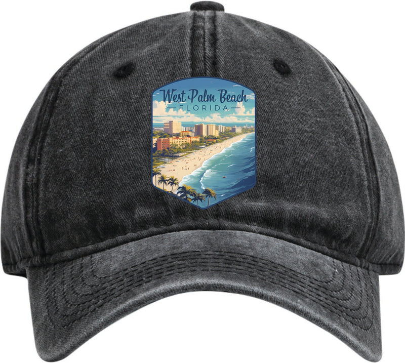 West Palm Beach Florida Dad Hat – Unisex Soft Baseball Cap Black