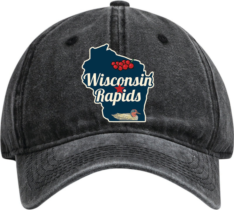 Wisconsin Rapids Dad Hat – Unisex Soft Baseball Cap Black
