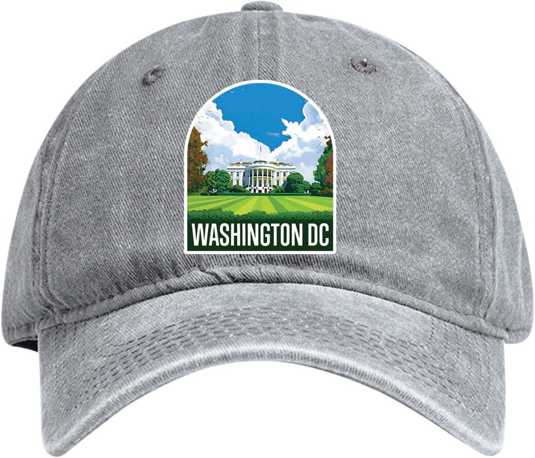 Washington DC Design B Gray Dad Hat – Unisex Soft Baseball Cap Gray