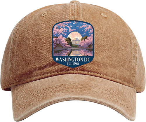 Washington DC Design D Coffee Dad Hat – Unisex Soft Baseball Cap Coffee
