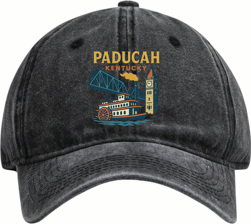 Paducah Kentucky Vintage Design Black Dad Hat – Unisex Soft Baseball Cap Black