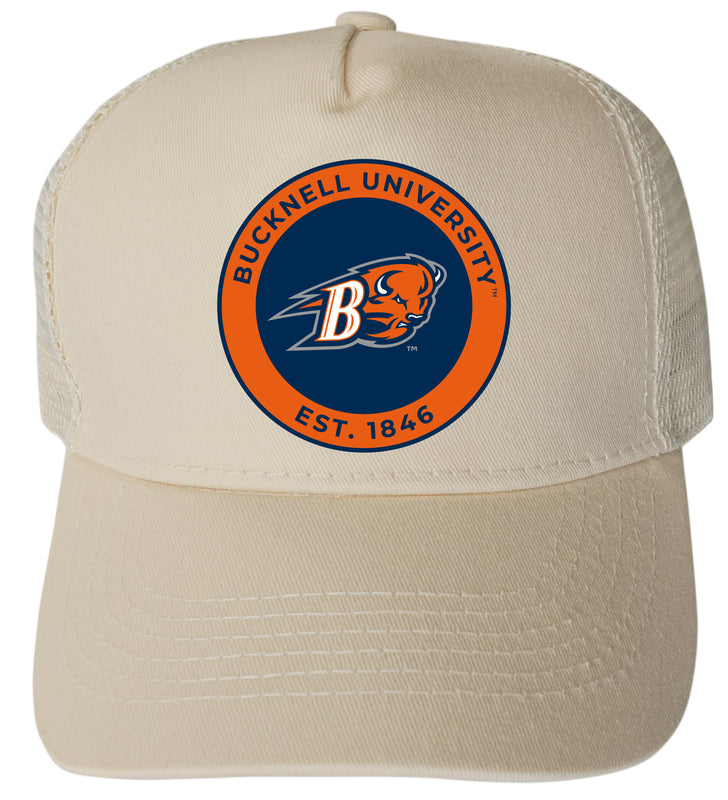 Bucknell University Bison Officially Licensed Trucker Hat - Unisex Mesh Back Cap with Full Color Heat Transfer Logo