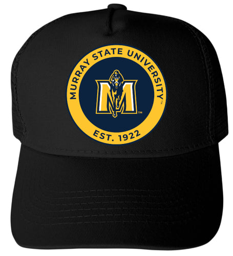 Murray State University Officially Licensed Trucker Hat - Unisex Mesh Back Cap with Full Color Heat Transfer Logo Black