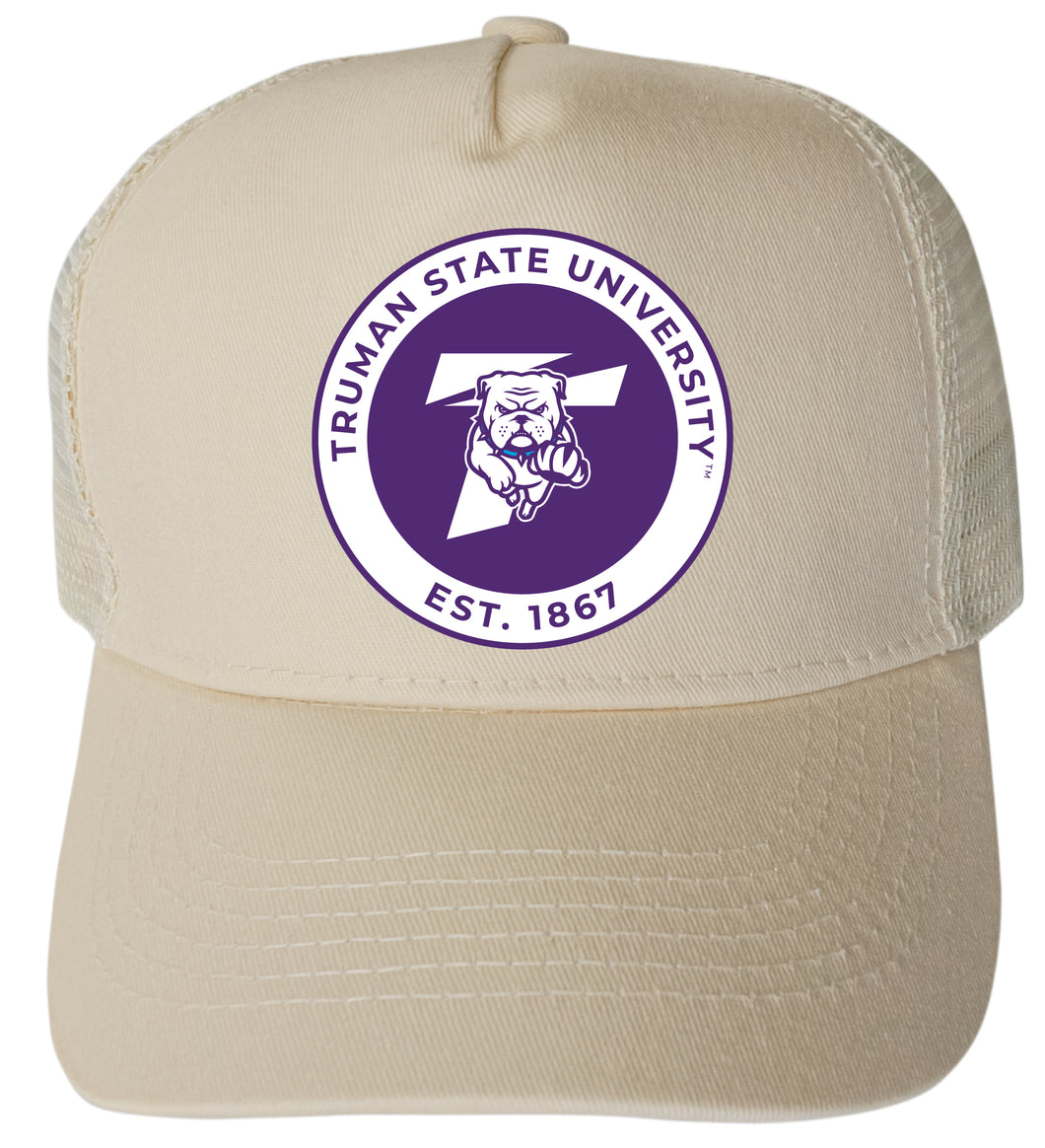 Truman State University Officially Licensed - Unisex Trucker Hat with Full Color Heat Transfer Logo