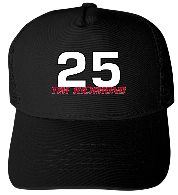 Tim Richmond #25 Nascar Offic. LIC. Trucker Hat - Full Color Heat Transfer Logo