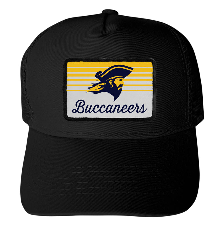 East Tennessee State University Officially Licensed College Trucker Hat – Choose Your Patch Shape & Hat Color Black|Rectangle