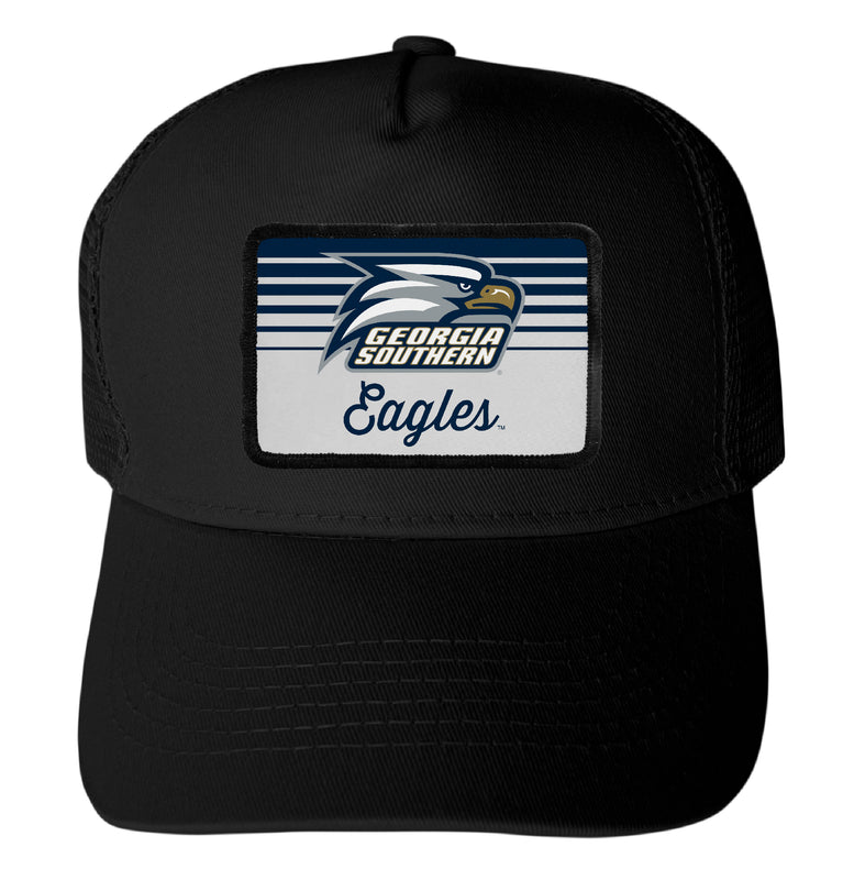 Georgia Southern Eagles Officially Licensed College Trucker Hat – Choose Your Patch Shape & Hat Color Black|Rectangle