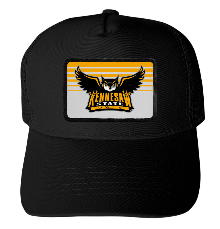 Kennesaw State University Officially Licensed College Trucker Hat – Choose Your Patch Shape & Hat Color Black|Rectangle