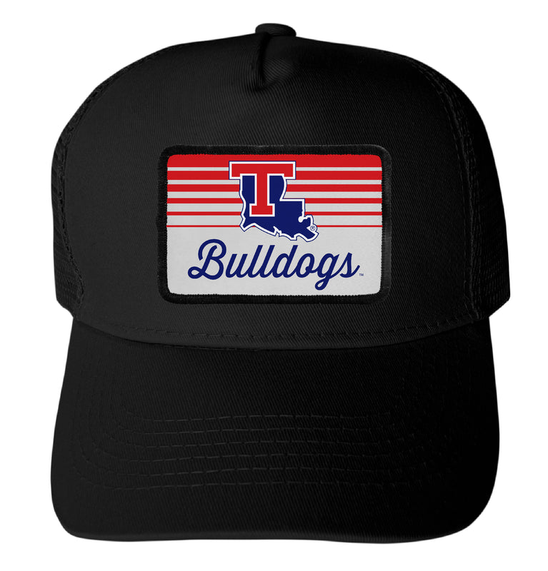 Louisiana Tech Bulldogs Officially Licensed College Trucker Hat – Choose Your Patch Shape & Hat Color Black|Rectangle