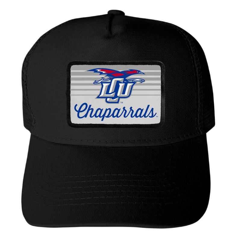 Lubbock Christian University Chaparral Officially Licensed College Trucker Hat – Choose Your Patch Shape & Hat Color Black|Rectangle
