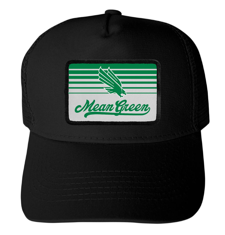 North Texas Officially Licensed College Trucker Hat – Choose Your Patch Shape & Hat Color Black|Rectangle