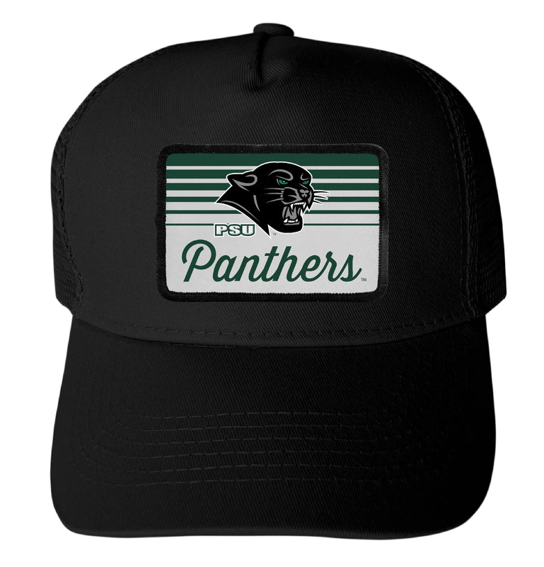 Plymouth State University Officially Licensed College Trucker Hat – Choose Your Patch Shape & Hat Color Black|Rectangle