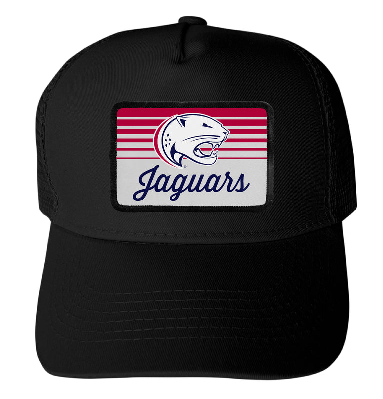 University of South Alabama Officially Licensed College Trucker Hat – Choose Your Patch Shape & Hat Color Black|Rectangle