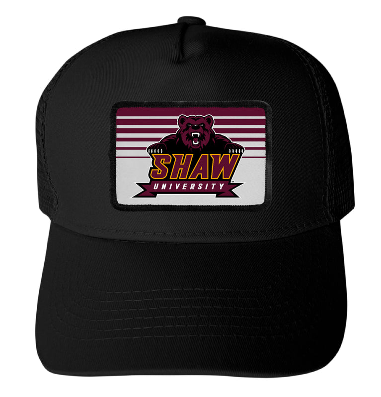 Shaw University Bears Officially Licensed College Trucker Hat – Choose Your Patch Shape & Hat Color Black|Rectangle
