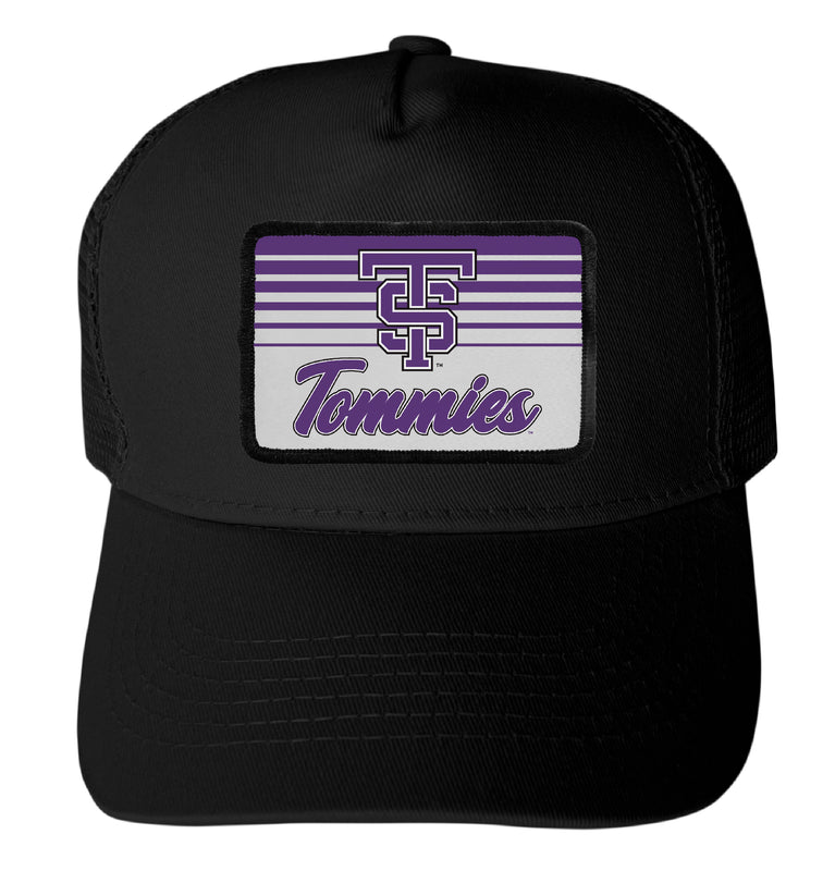 University of St. Thomas Officially Licensed College Trucker Hat – Choose Your Patch Shape & Hat Color Black|Rectangle