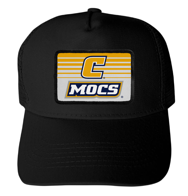 University of Tennessee at Chattanooga Officially Licensed College Trucker Hat – Choose Your Patch Shape & Hat Color Black|Rectangle