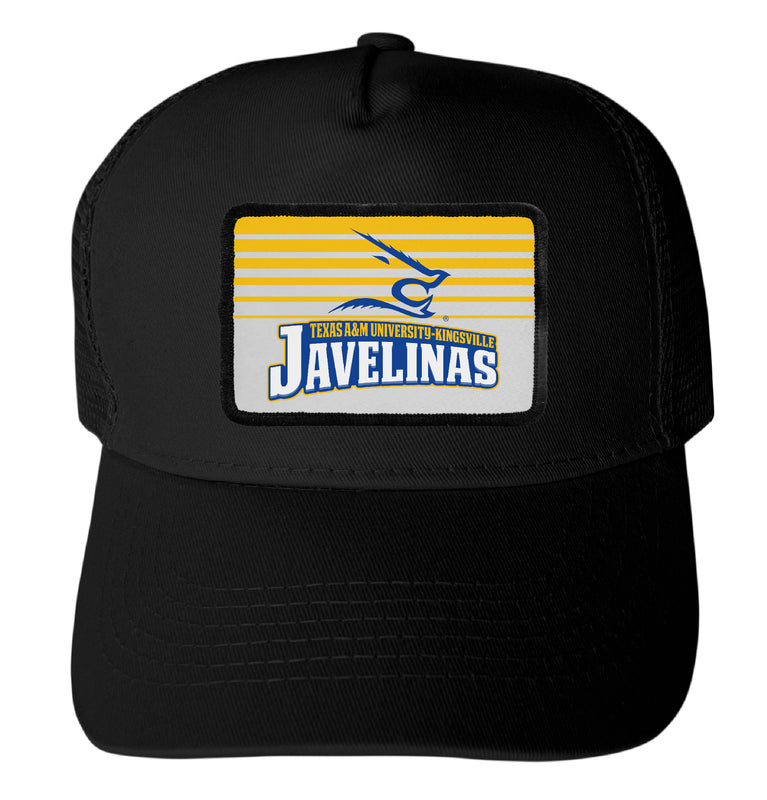 Texas A&M Kingsville Javelinas Officially Licensed College Trucker Hat – Choose Your Patch Shape & Hat Color Black|Rectangle