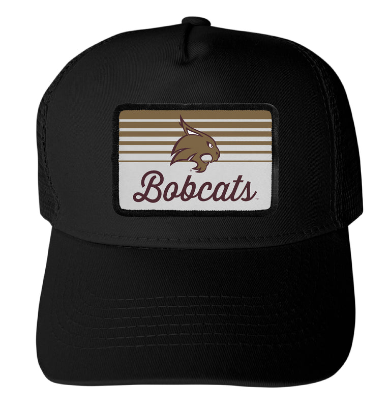 Texas State Bobcats Officially Licensed College Trucker Hat – Choose Your Patch Shape & Hat Color Black|Rectangle
