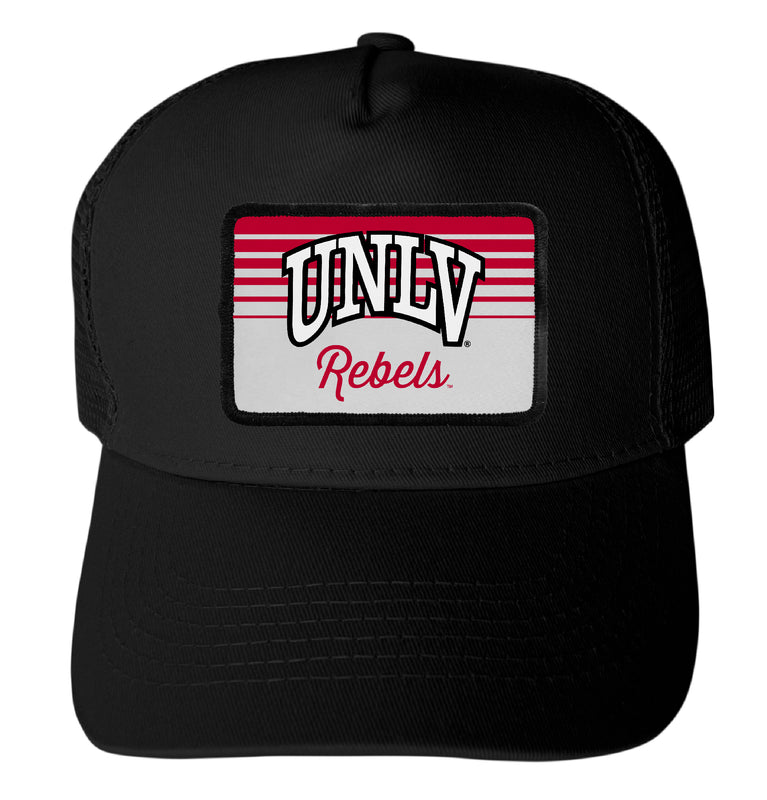 UNLV Rebels Officially Licensed College Trucker Hat – Choose Your Patch Shape & Hat Color Black|Rectangle