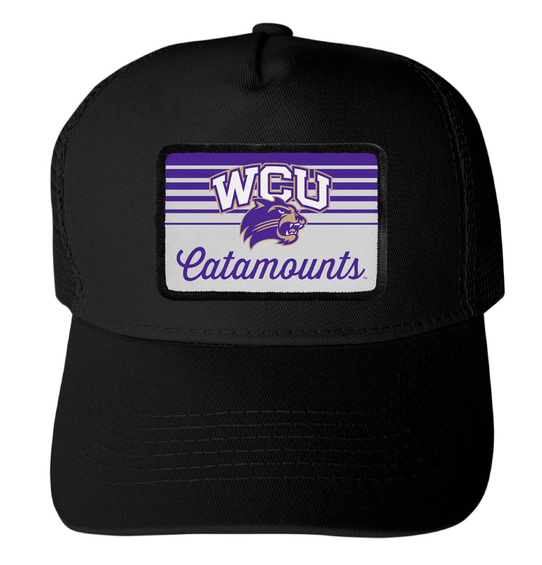 Western Carolina University Officially Licensed College Trucker Hat – Choose Your Patch Shape & Hat Color Black|Rectangle