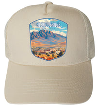 Load image into Gallery viewer, Albuquerque New Mexico Design A Unisex Mesh Back Trucker Hat with Adjustable Snapback
