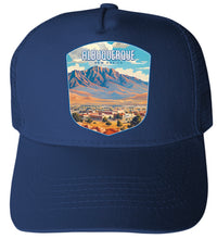 Load image into Gallery viewer, Albuquerque New Mexico Design A Unisex Mesh Back Trucker Hat with Adjustable Snapback
