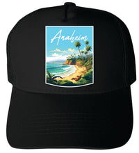 Load image into Gallery viewer, Anaheim California Design B Unisex Mesh Back Trucker Hat with Adjustable Snapback
