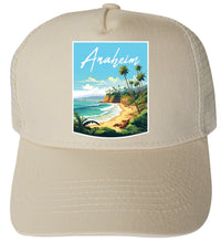 Load image into Gallery viewer, Anaheim California Design B Unisex Mesh Back Trucker Hat with Adjustable Snapback
