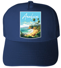 Load image into Gallery viewer, Anaheim California Design B Unisex Mesh Back Trucker Hat with Adjustable Snapback
