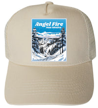 Load image into Gallery viewer, Angel Fire New Mexico Design A Unisex Mesh Back Trucker Hat with Adjustable Snapback

