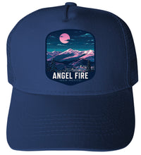 Load image into Gallery viewer, Angel Fire New Mexico Design C Navy Unisex Mesh Back Trucker Hat with Adjustable Snapback 4-Pack
