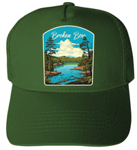 Load image into Gallery viewer, Broken Bow Oklahoma Design A  Unisex Mesh Back Trucker Hat with Adjustable Snapback
