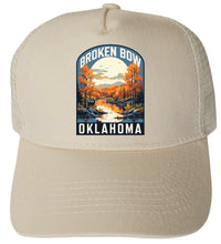 Load image into Gallery viewer, Broken Bow Oklahoma Design B  Unisex Mesh Back Trucker Hat with Adjustable Snapback
